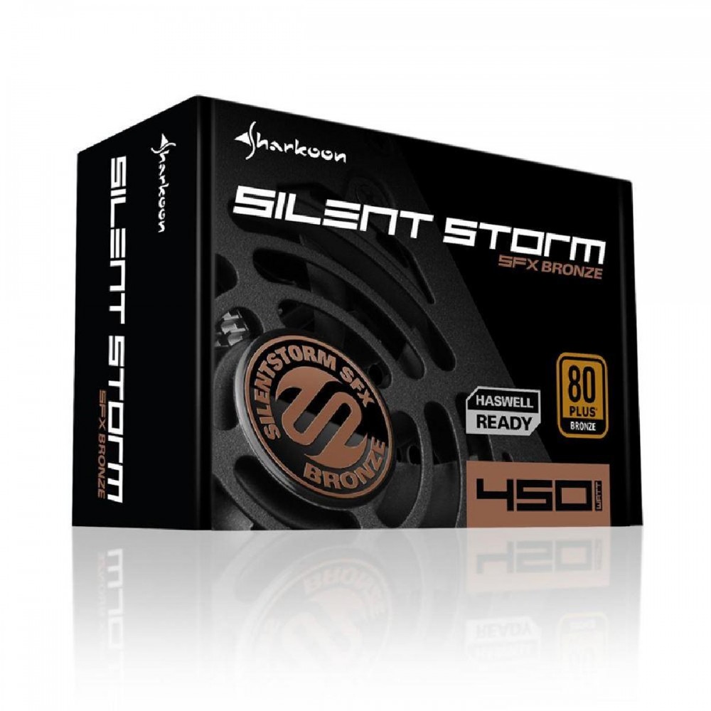 Sharkoon SilentStorm SFX 450W Μαύρο Τροφοδοτικό Υπολογιστή Full Wired 80 Plus Bronze (SILENTSTORMB450BK) (SHRSILENTSTORMB450BK)