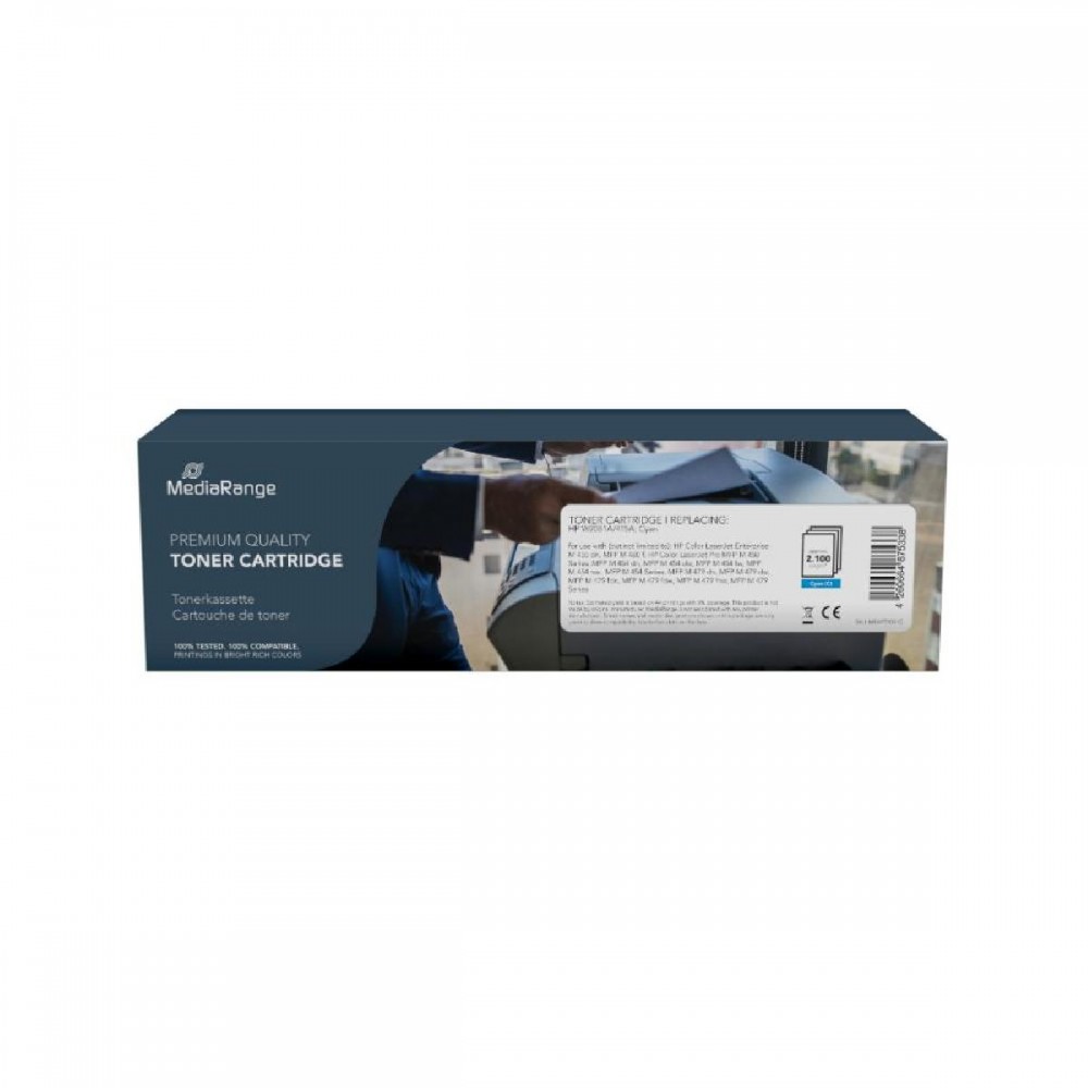 MediaRange Toner Cartridge for printers using HP® W2031A/415A Cyan (MRHPT2031C)