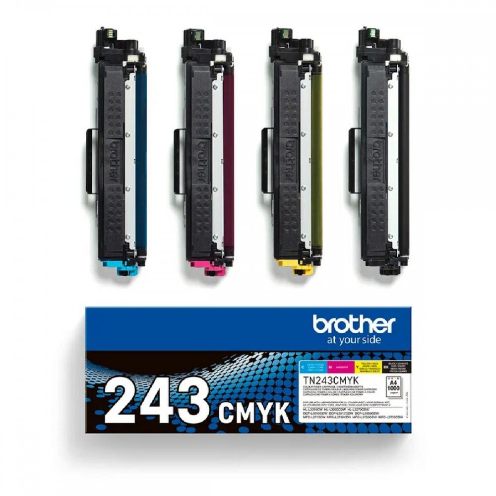 Brother Multipack Toner Laser Εκτυπωτή Μαύρο/Κίτρινο/Κυανό/Ματζέντα 4τμχ (TN243CMYK) (BROTN243CMYK)