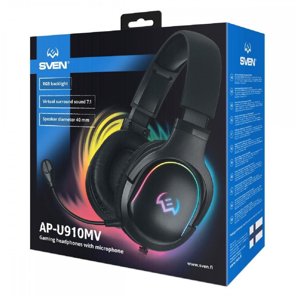 Sven Gaming Headphones With Microphone AP-U910MV Black (SV-021078)