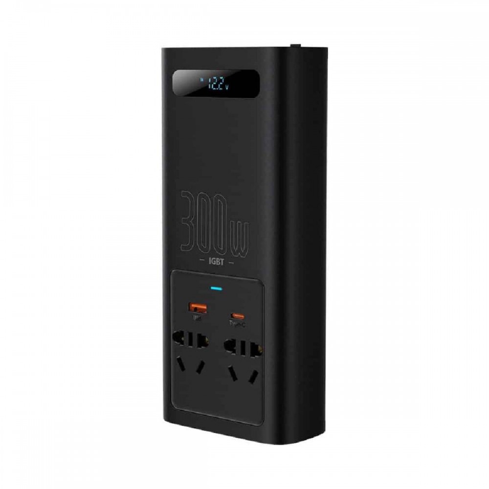 Baseus Power Inverter  300W 220V CN/EU Black (CGNB010101) (BASCGNB010101)