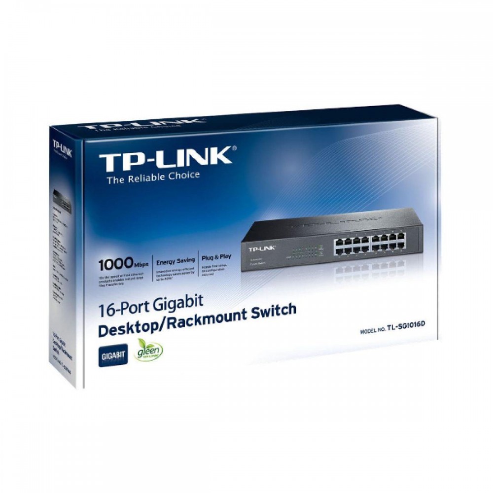 TP-LINK Switch 10/100/1000 Mbps 16 Ports V10 (TL-SG1016D) (TPTL-SG1016D)