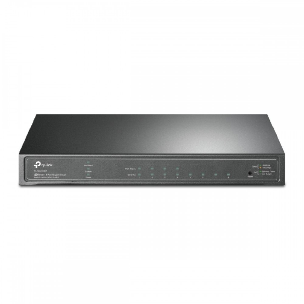 TP-Link JetStream 8-Port Gigabit Smart Switch with 4-Port PoE+ (TL-SG2008P) (TPTL-SG2008P)