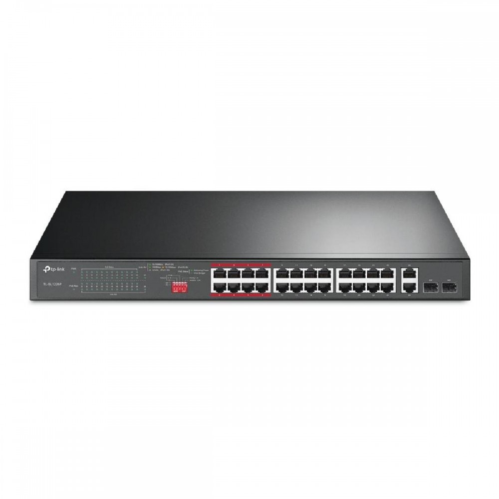 TP-Link 26-Port 10/100Mbps + 2-Port Gigabit Unmanaged PoE Switch (TL-SL1226P) (TPTL-SL1226P)