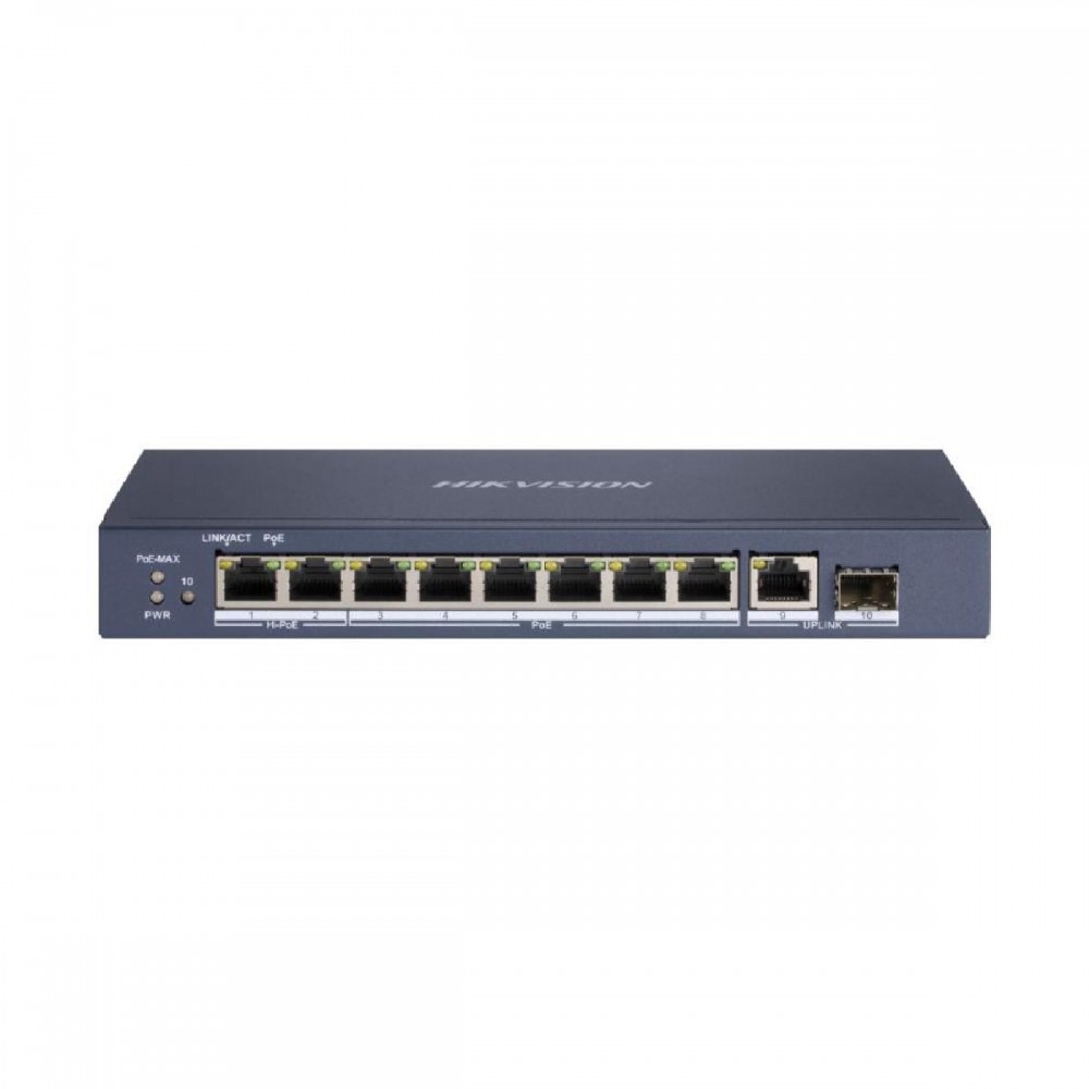 Hikvision 10 Port Unmanaged PoE Switch L2 Series (DS-3E0510HP-E) (HKVDS-3E0510HP-E)