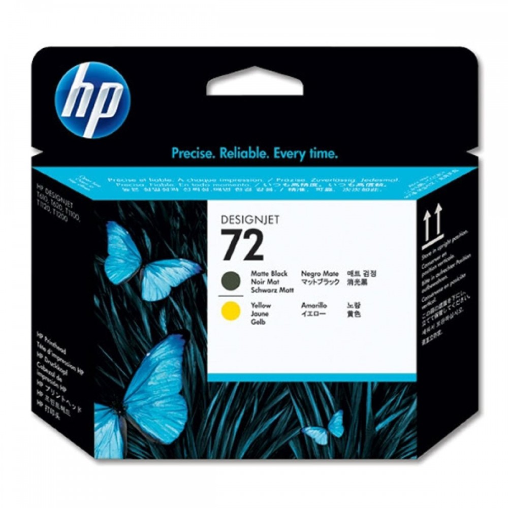 HP Κεφαλή Εκτύπωσης No.72 Matte Black and Yellow (C9384A) (HPC9384A)