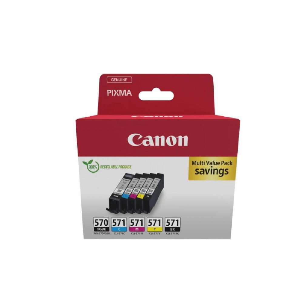 Canon Μελάνι Inkjet PGI-570/CLI-571 Ink 5 Colours (0372C006) (CANCLI-571MP)