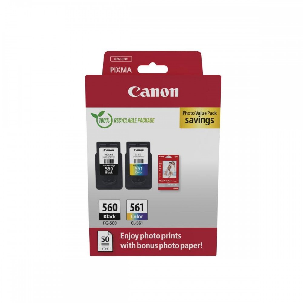 Canon Μελάνι Inkjet PG-560/CL-561 Ph. Value Pack (3713C008) (CANCL-561MP)