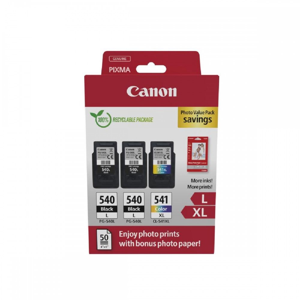 Canon Μελάνι Inkjet PG-540Lx2/CL-541XL Ph.Value Pack (5224B015) (CANCL-541XLPVP)