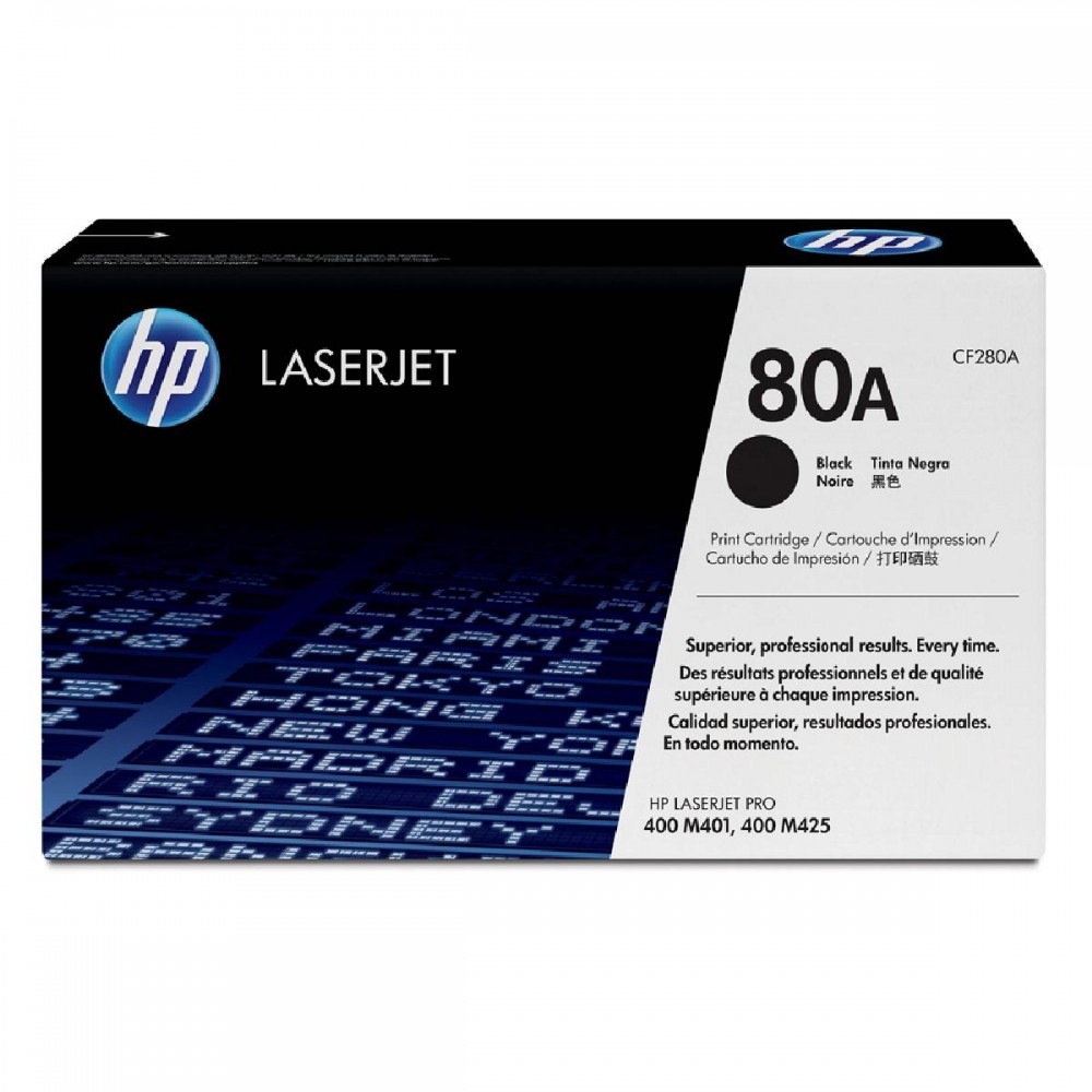 HP 80A LaserJet Black Toner (2.7k) (CF280A) (HPCF280A)