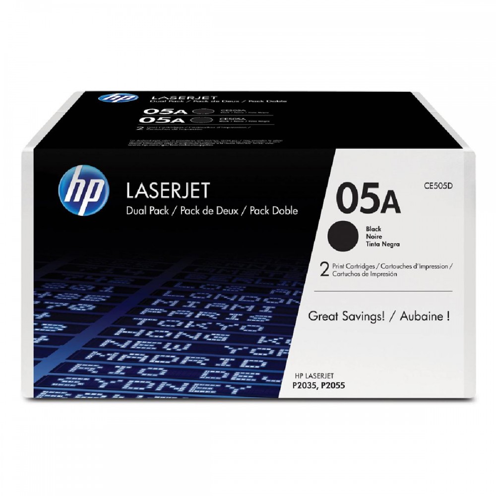 HP TONERCART. LJ P2035/2055 BLACK DUAL PACK (CE505D) (HPCE505D)