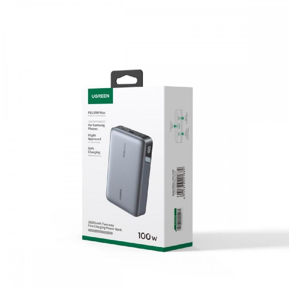 Power Bank UGREEN 20000mAh 100W PDx2 & QC3.0x1 PB720/25188