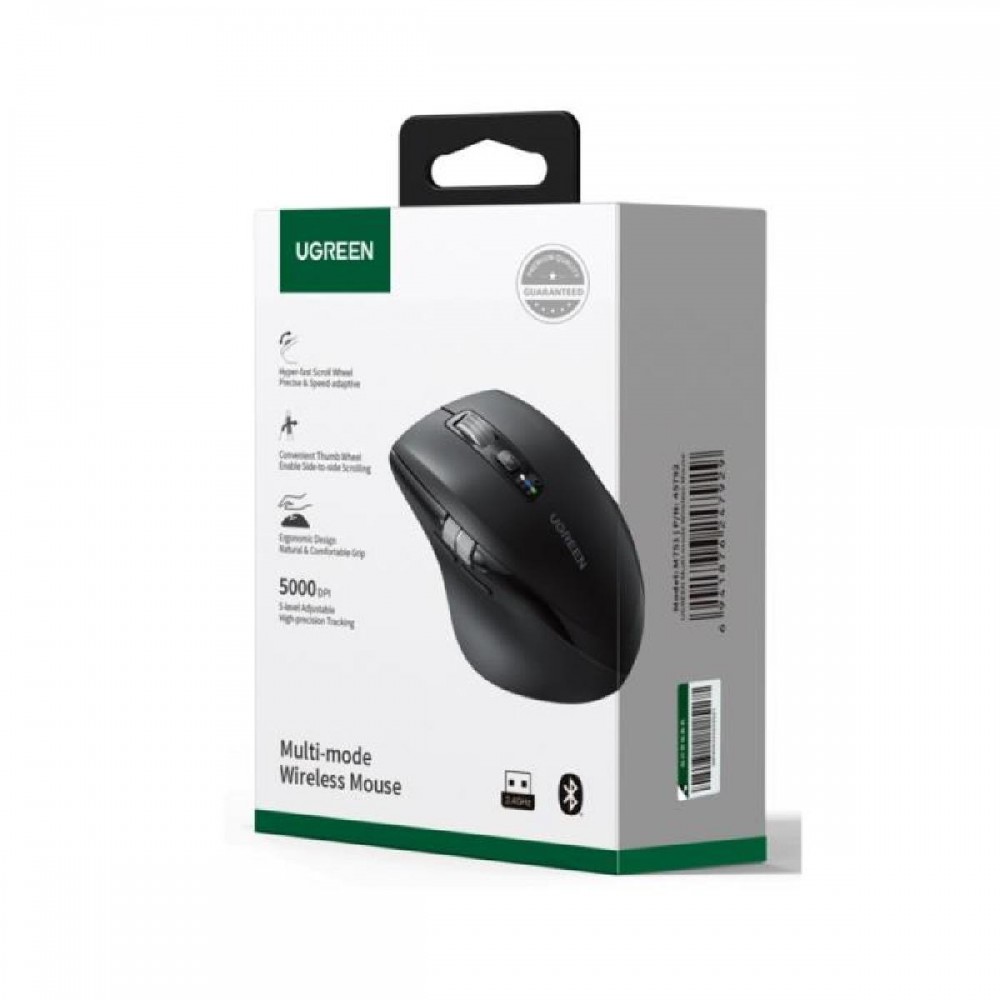 Mouse Wireless 2.4 GHz & Bluetooth UGREEN M751 Black 45792