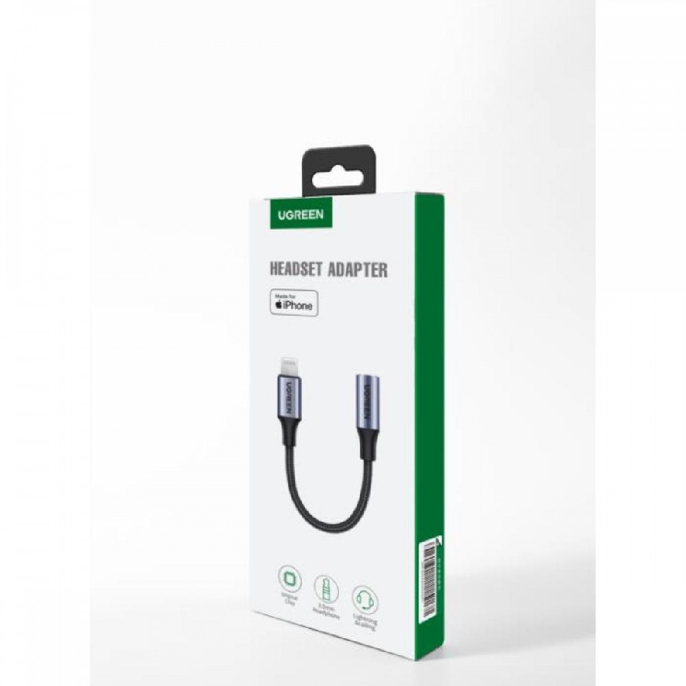 Cable UGREEN i6 MFI to 3.5/F US211 Black 30756