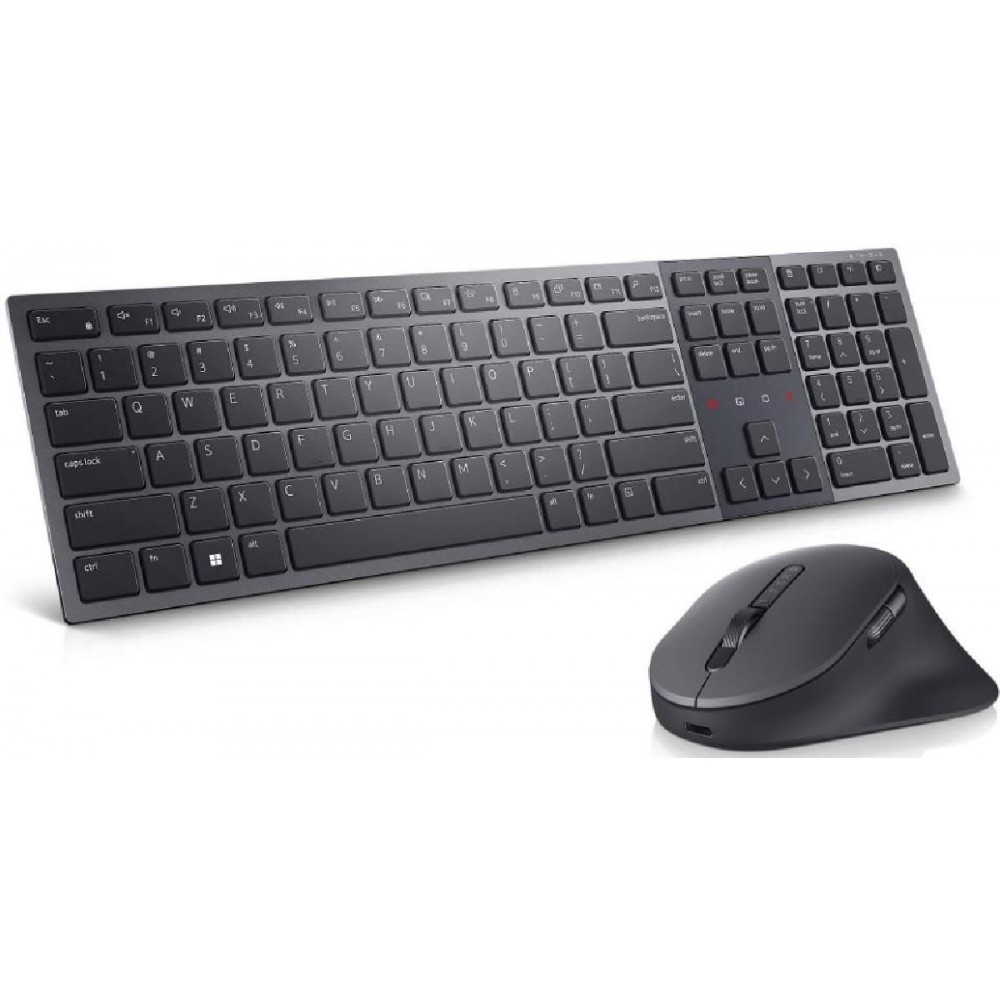 Dell KM900 Premier Collaboration Keyboard and Mouse Wireless/Bluetooth Black Nordic