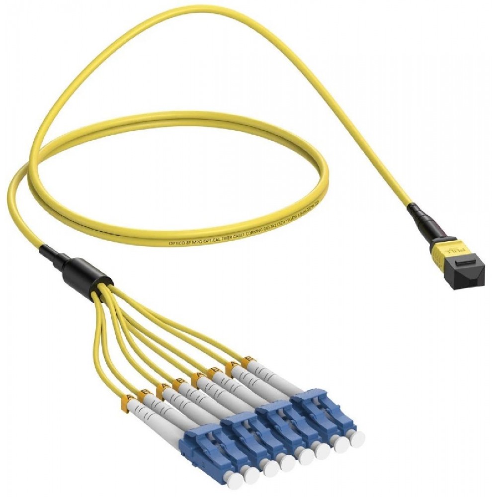 CABLE OPTICONX OM4 8 FIBER MTP(M)-LC 40G 8M