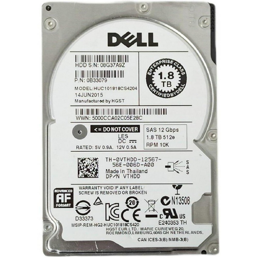 HDD DELL 1.8TB SAS 12G 2.5